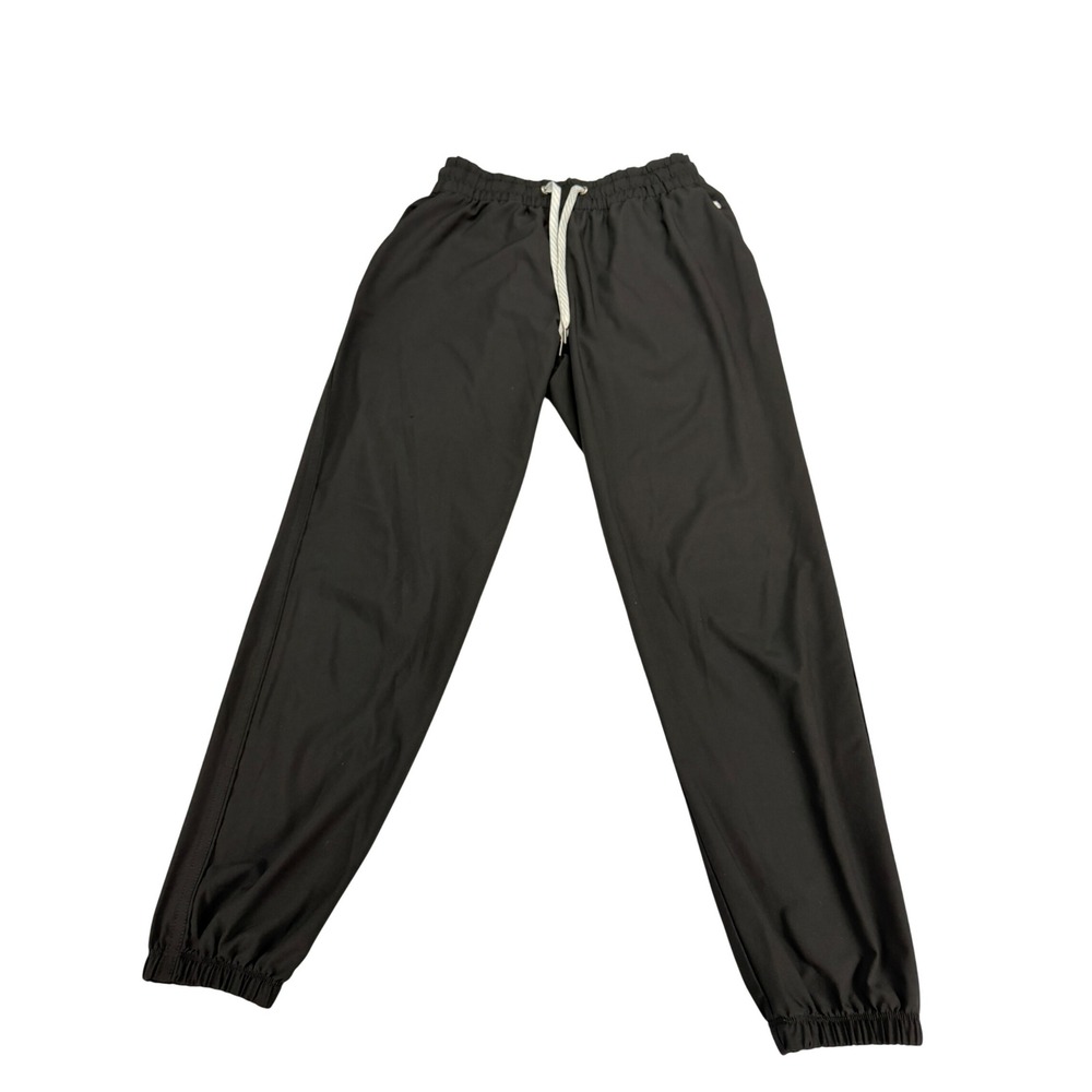 Vuori Womens Black Performance Joggers Elastic Waist Drawstring Pants